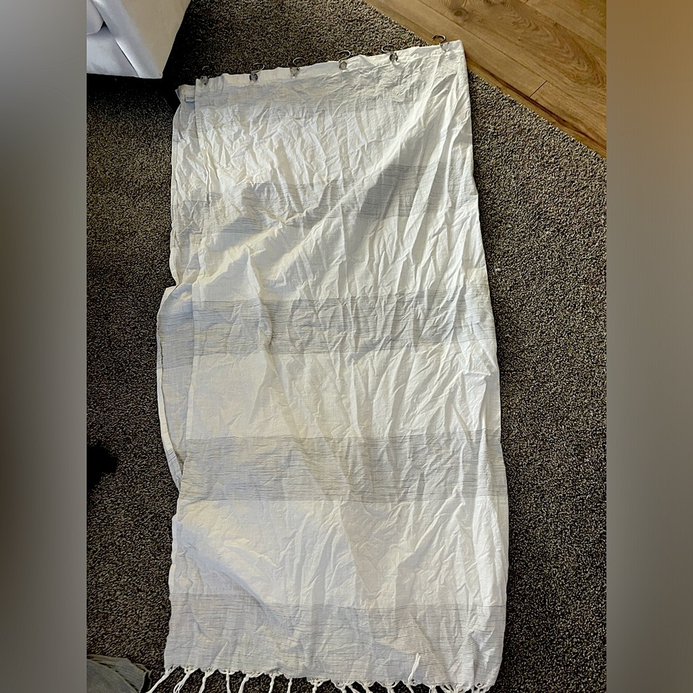 Hearth and Hand Shower Curtain with included grey gem curtain hooks